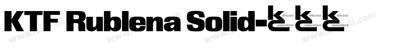 KTF Rublena Solid字体转换